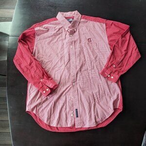 NC State Plaid Multi Color Button Up